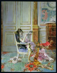 Girl Reading in a Salon, 1876